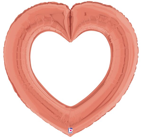 #S15 Linking Heart Rose Gold 41in Balloon