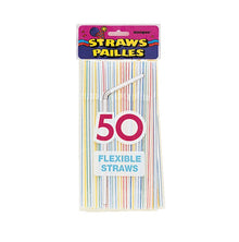 Flex Straws - Striped 50ct
