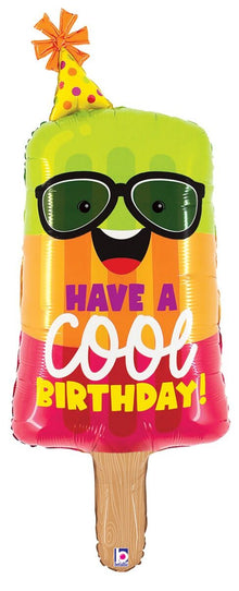 #054 Cool Birthday Popsicle 45in Balloon