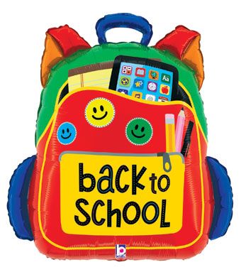 Back To School Backpack 25in Balloon