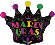 #S29 Mardi Gras Filigree Crown 30in Balloon