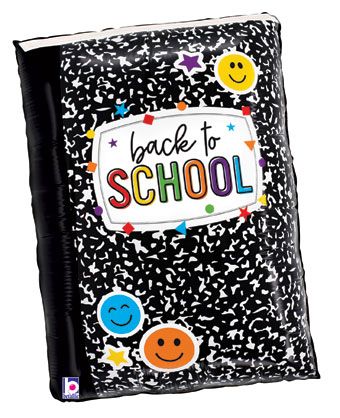 Back To School Composition Book 25in Balloon