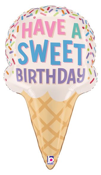 #069 Sweet Birthday Ice Cream 28in Balloon