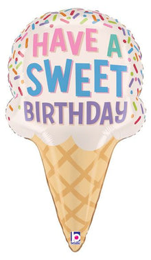 #069 Sweet Birthday Ice Cream 28in Balloon