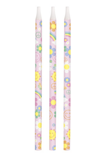 Groovy Birthday 5 Birthday Candles 12ct
