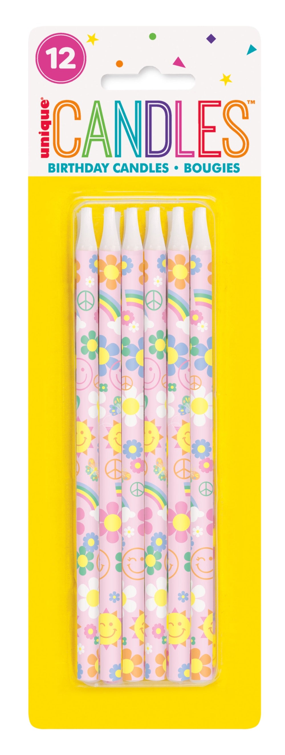 Groovy Birthday 5 Birthday Candles 12ct