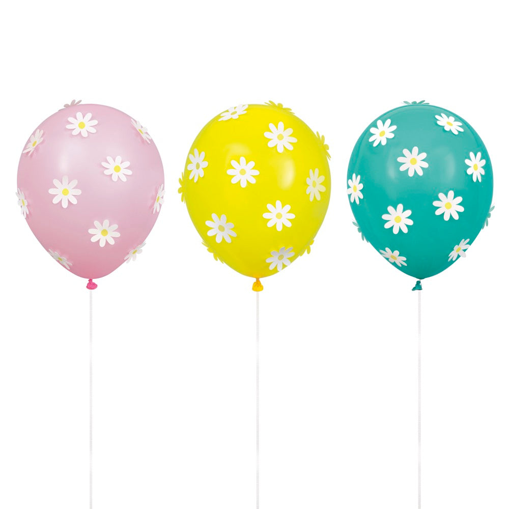 Groovy Birthday Daisy Decal & Latex Balloon Kit