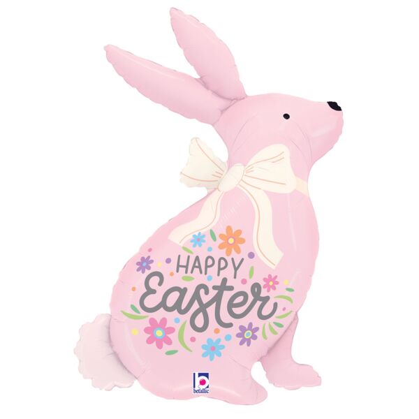 #S02 Easter Pastel Pink Bunny 32in Balloon
