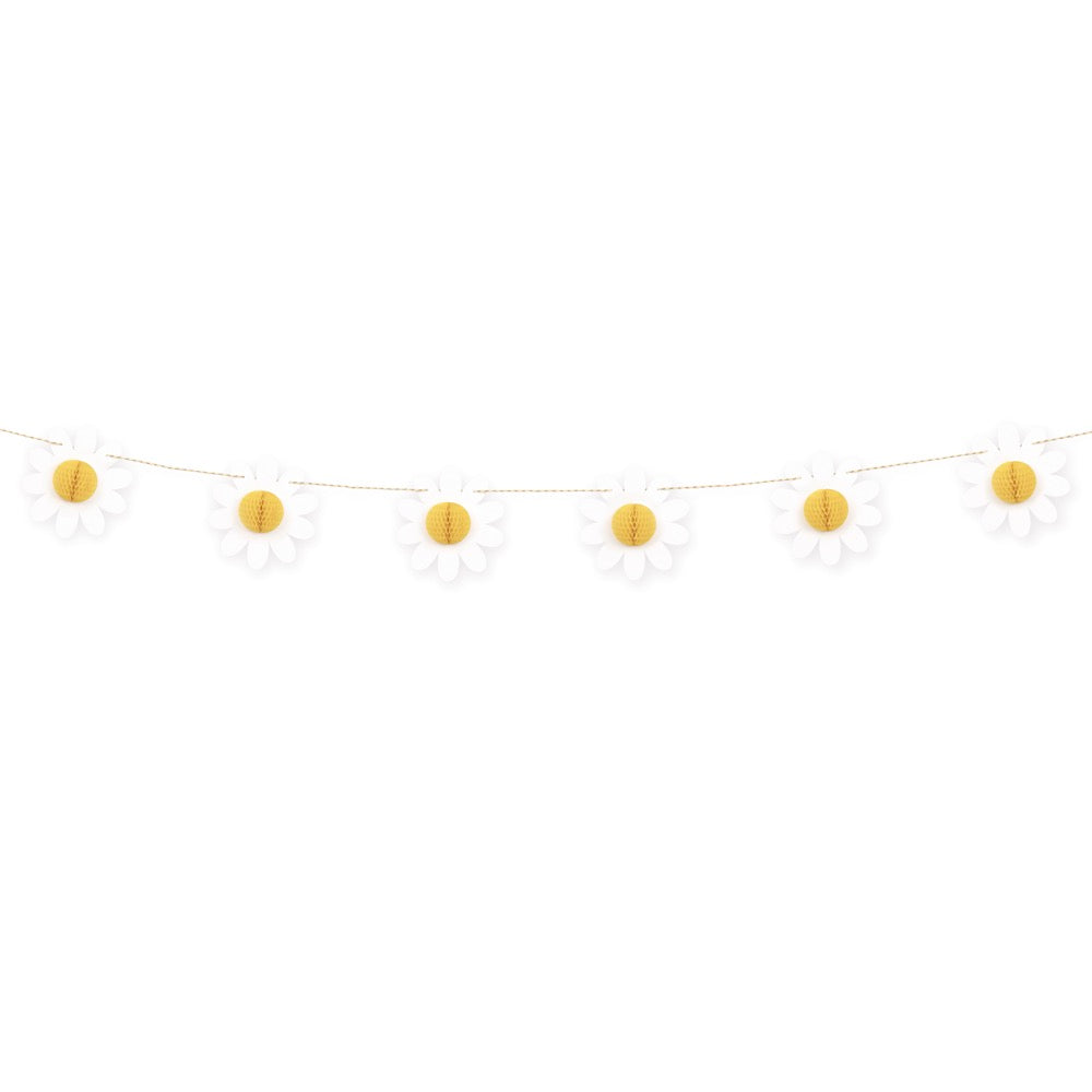 Groovy Birthday Daisy and Honeycomb Garland 6ft
