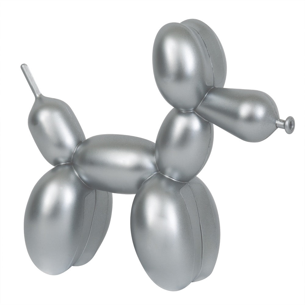 Metallic Silver Balloon Dog Shaped Balloon Weight