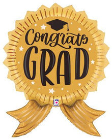 S13 Congrats Grad Fold Ribbon 35in Balloon