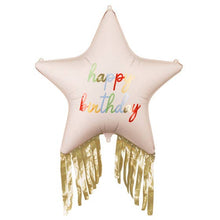 #078 Happy Birthday Star with Fringe 28in Balloon