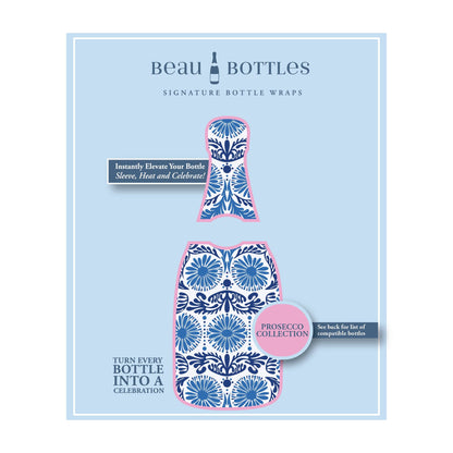 Beau Bottle x Sheridan French Collection - Navy Jardin - Prosecco Collection