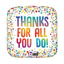 Rainbow Thanks 18in Mylar Balloon
