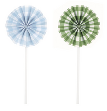 Garden Party Paper Fan Cake Topper Picks 8ct