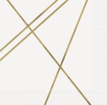 Modern Gold & Purple Foil Beverage Napkins 16ct