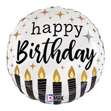 #034 Satin Metallic Birthday 18in Balloon