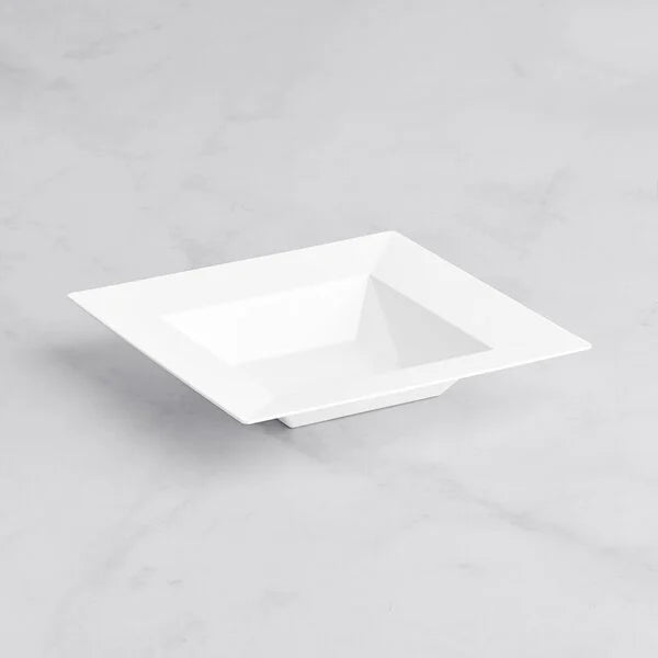 Premium Plastic Square White Plates and Bowls