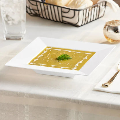 Premium Plastic Square White Plates and Bowls