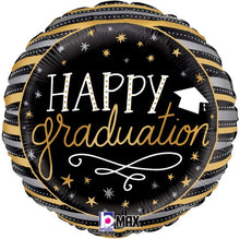 S46 Satin Metallic Graduation Stripes 18in Balloon
