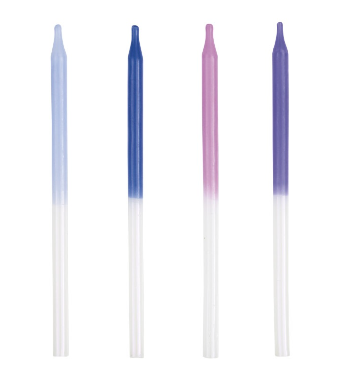 Assorted Iridescent Metallic Dipped 5in Birthday Candles 12ct