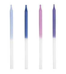 Assorted Iridescent Metallic Dipped 5in Birthday Candles 12ct