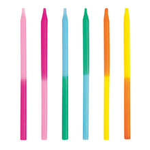 Assorted Two-Color 5 Birthday Candles 12ct