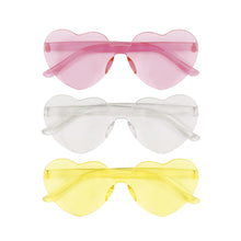 Heart Shaped Novelty Glasses 3ct
