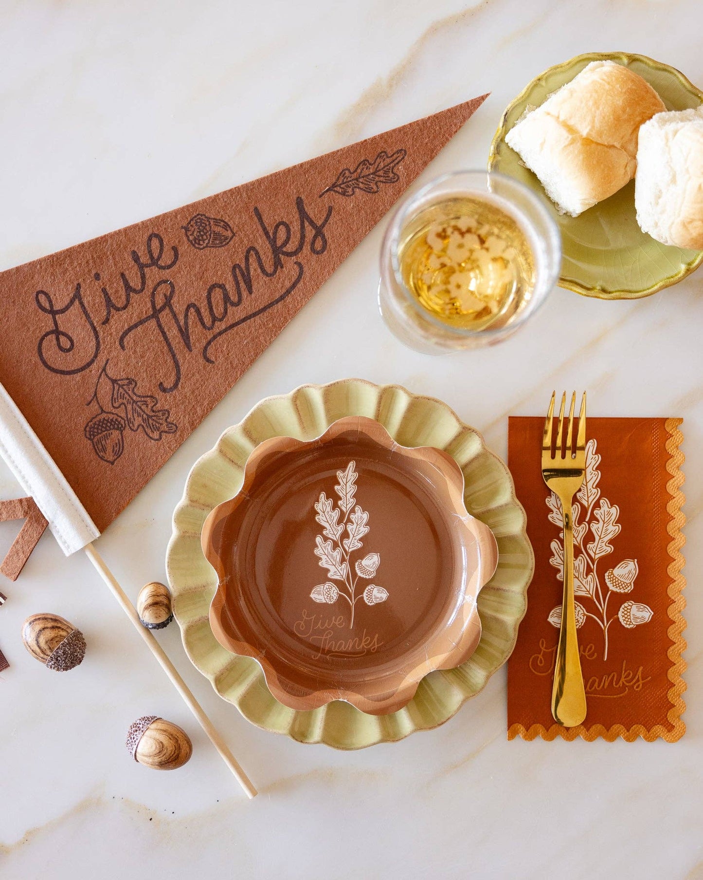 Give Thanks 8in Dessert Paper Plates 8ct
