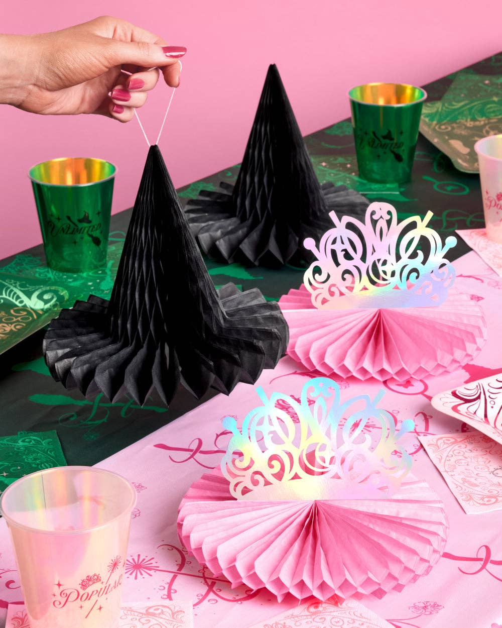 Tiara + Witch Hat Set - 4 paper accordions