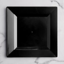Premium Plastic Square Black Plates and Bowls