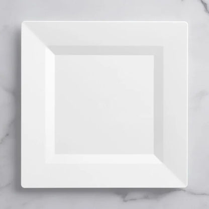 Premium Plastic Square White Plates and Bowls