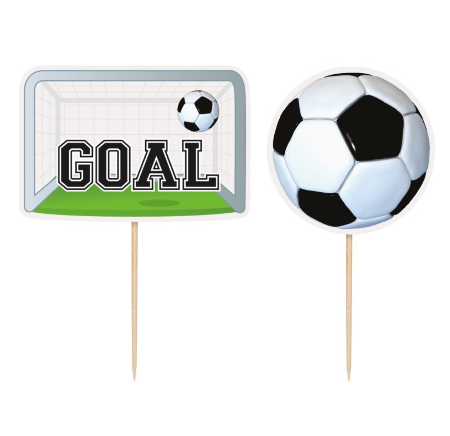 3D Soccer Cake Toppers 6ct