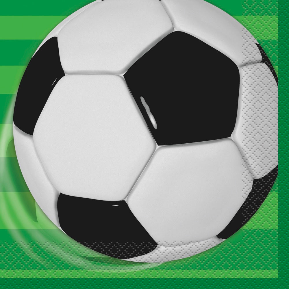 3D Soccer Luncheon Napkins 16ct