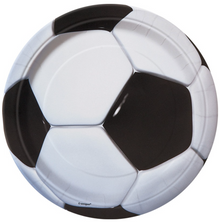 3D Soccer Round 7in Dessert Plates 8ct