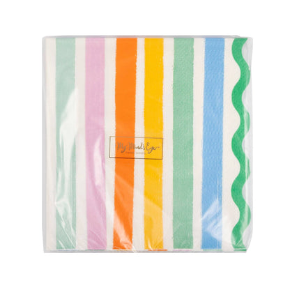 Fiesta Striped Cocktail Napkins 24ct