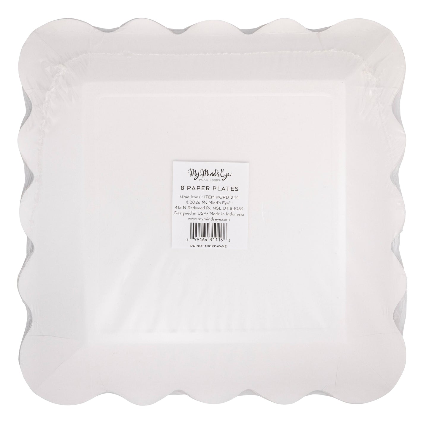 Grad Icon Foil Plates 8ct