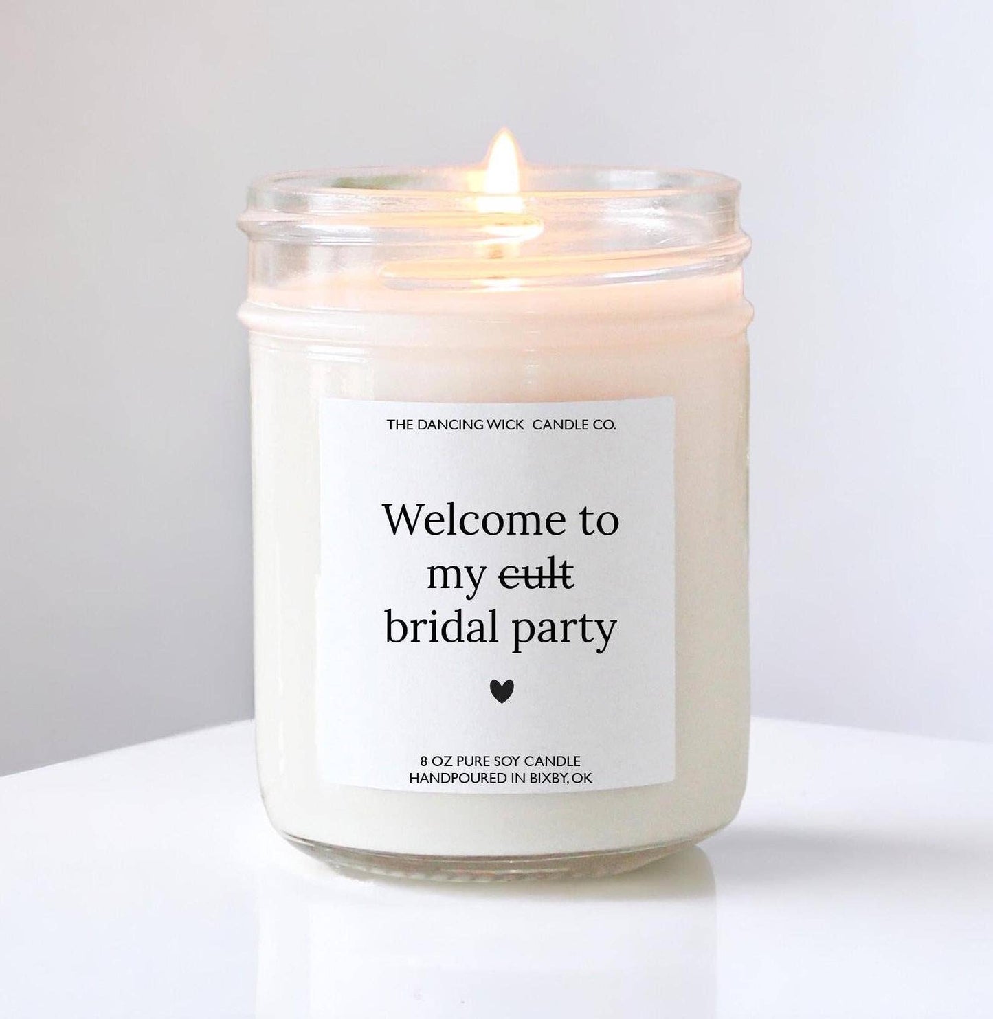 Funny Bridal Party Gift Candle / Wedding Cake Scent