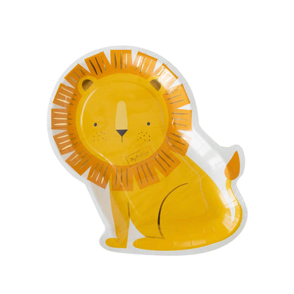 Safari Lion Shaped Paper Plates 8ct