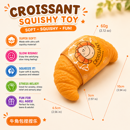 Croissant Squishy Toy – Slow-Rising Soft Stress Toy
