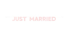 Pink Just Married Stuffed Felt Garland