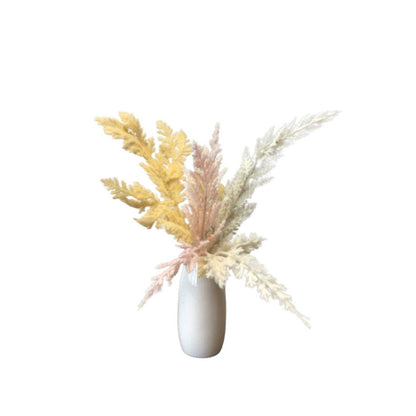 Boho Chic Flocked Fern Ceramic Vase 13.5"