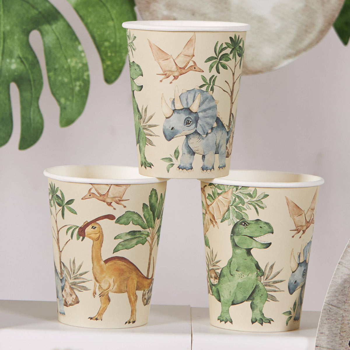 Dinosaur Paper Cups – 9 oz Disposable