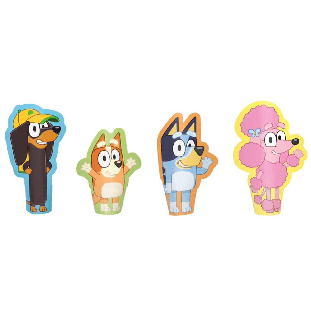 Bluey Diecut Paper Finger Puppets 8ct