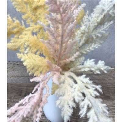 Boho Chic Flocked Fern Ceramic Vase 13.5"