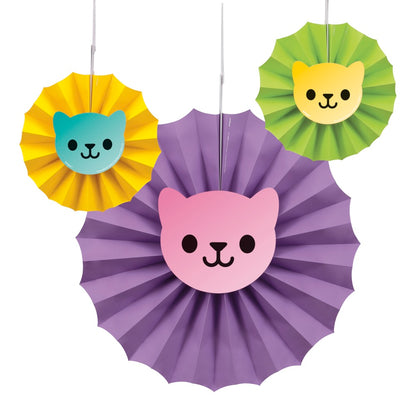 Gabby's Dollhouse Paper Fan Decorations Kit 3ct
