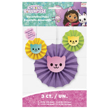 Gabby's Dollhouse Paper Fan Decorations Kit 3ct