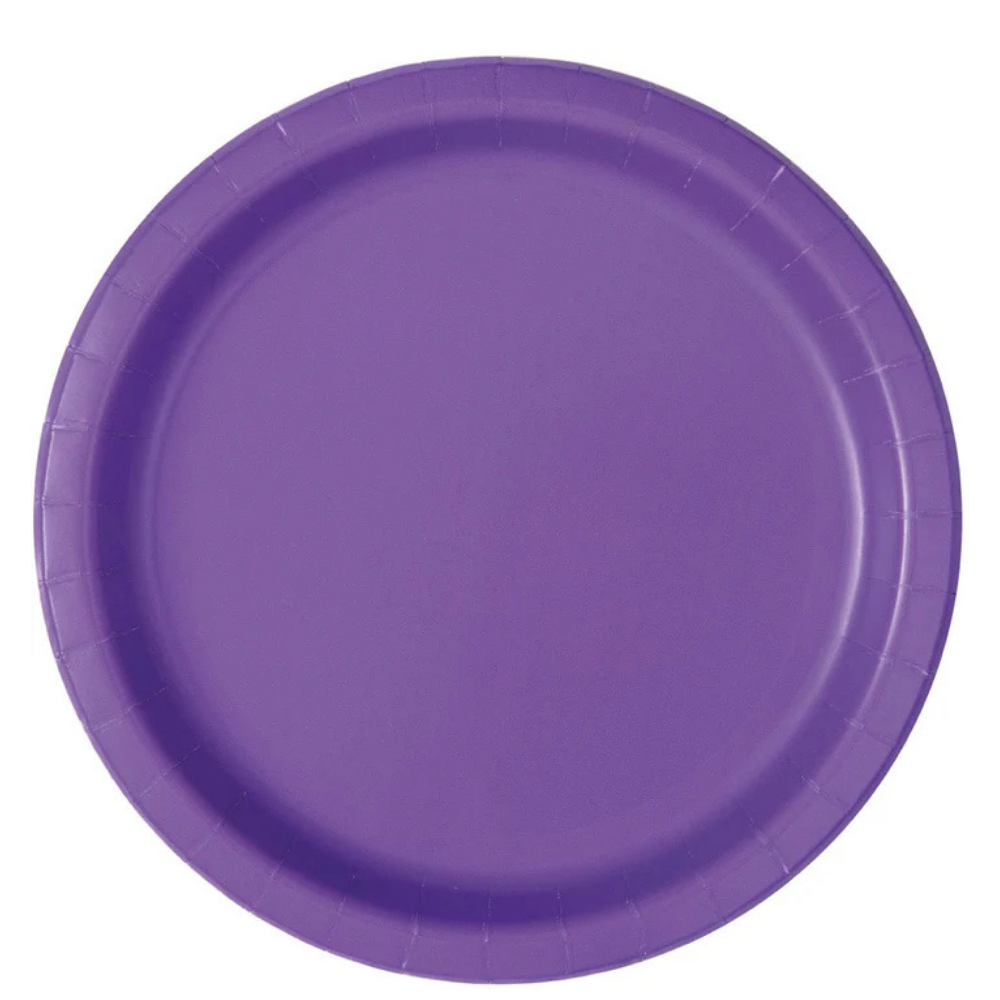 Purple 9in Paper Plates 50ct