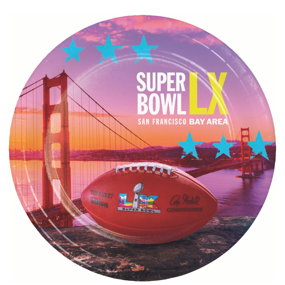 Super Bowl LX 9in Plates 8ct