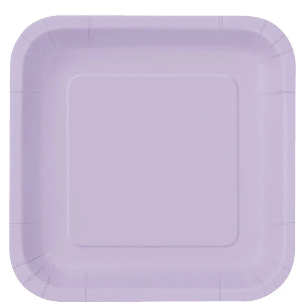 Lavender Square 9in Dinner Plates 14ct